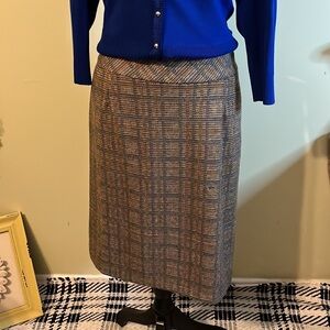 Architect knee length plaid skirt